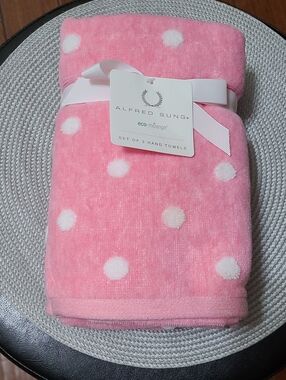 ALFRED SUNG Polka Dot Hand Towel Set